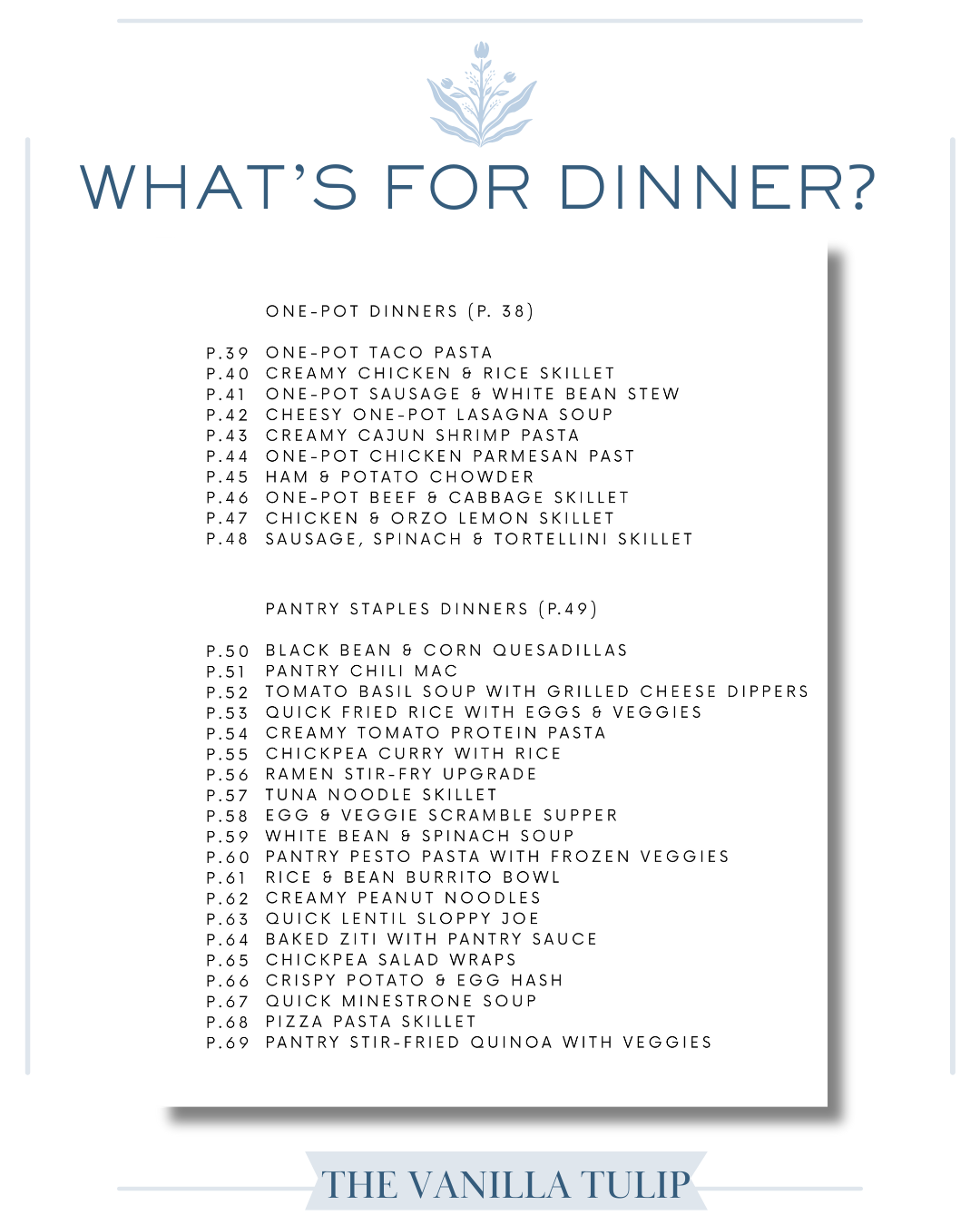 20 Minute Meals Cookbook (digital copy)