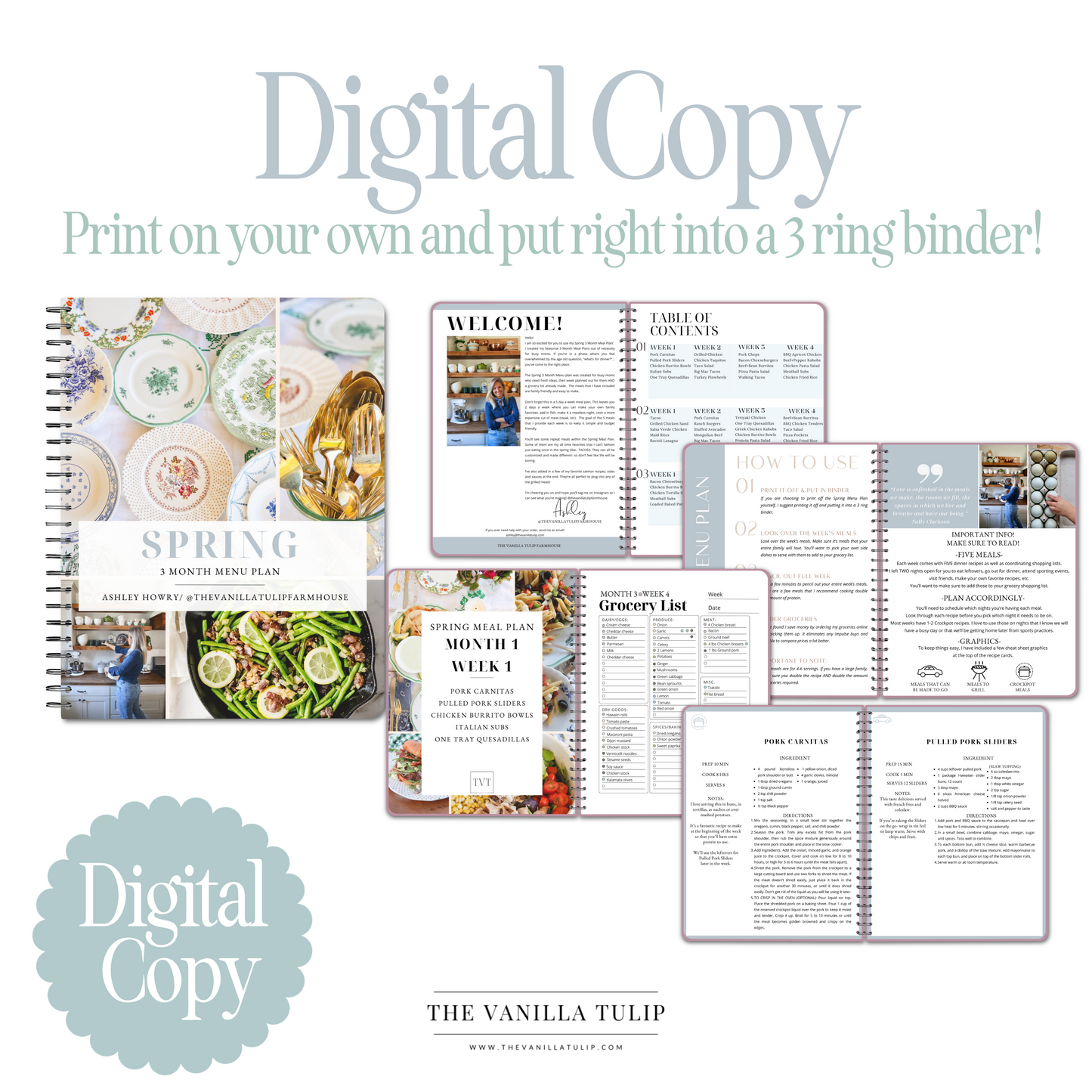 SPRING 3 Month Meal Plan