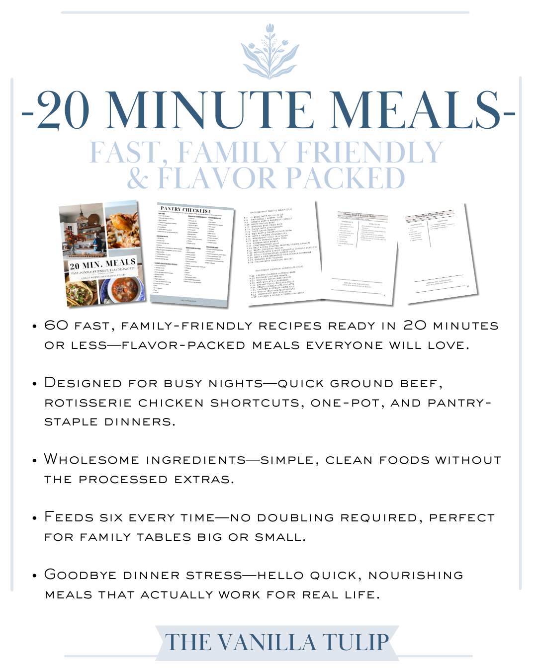 20 Minute Meals Cookbook (digital copy)