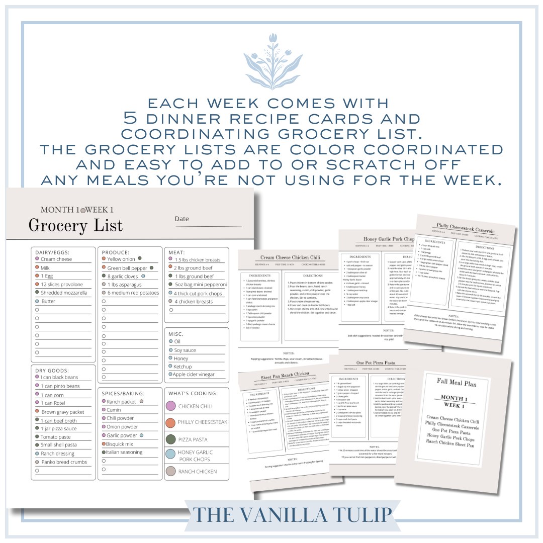 FALL 3 Month Meal Plan