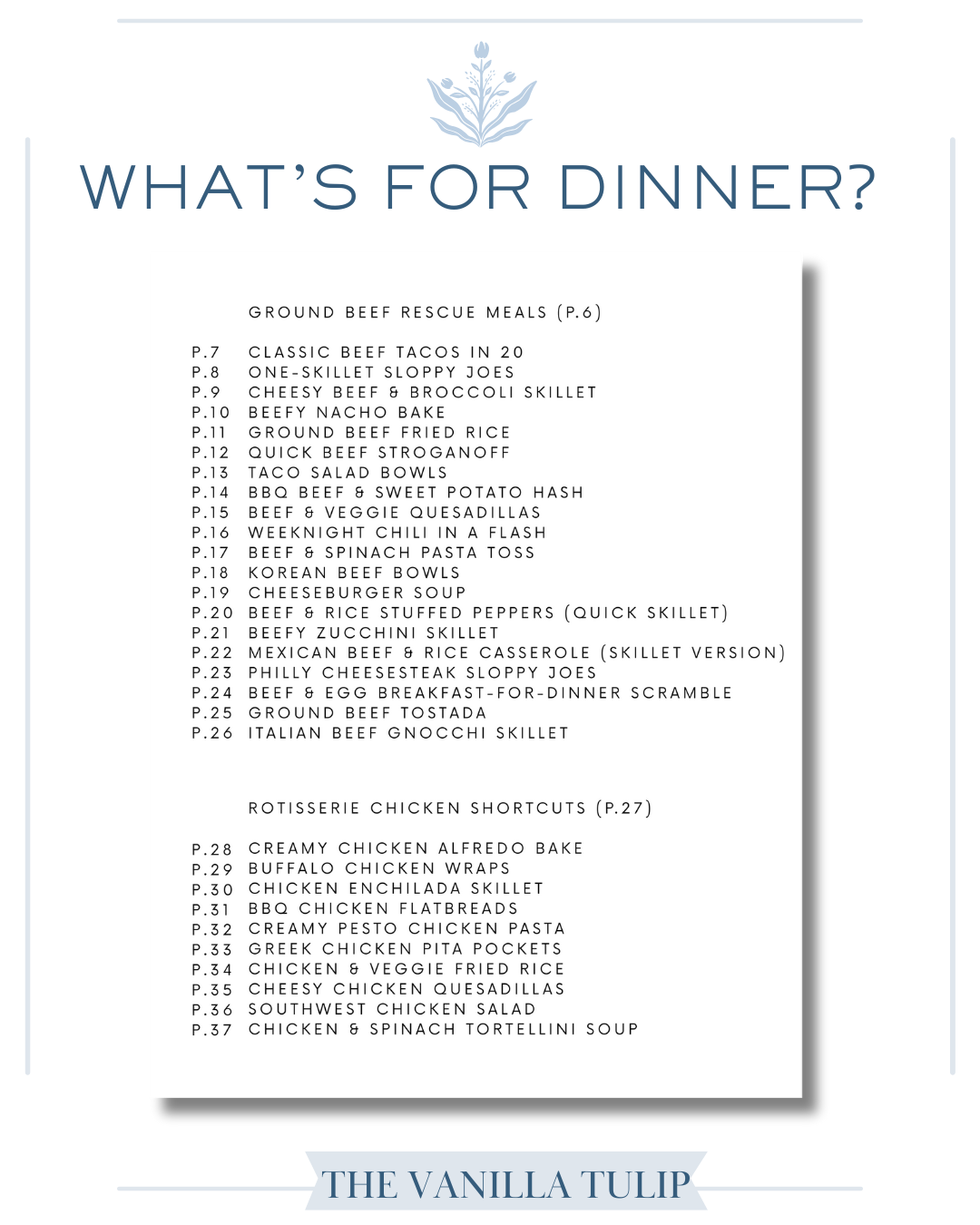 20 Minute Meals Cookbook (digital copy)