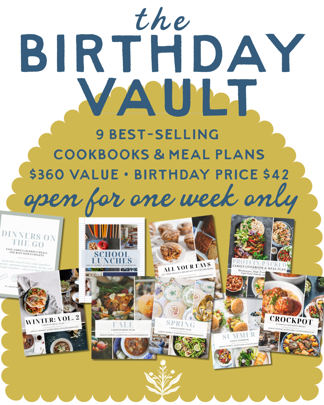 THE BIRTHDAY VAULT: Cookbooks & Meal Plans