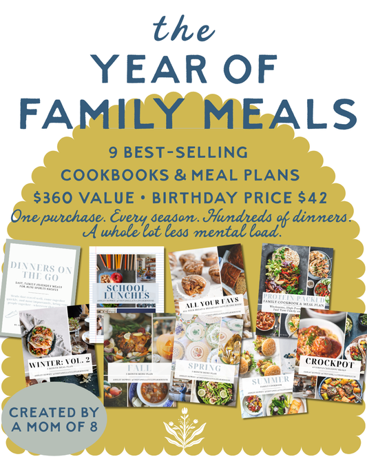 A YEAR OF FAMILY MEALS: Cookbooks & Meal Plans
